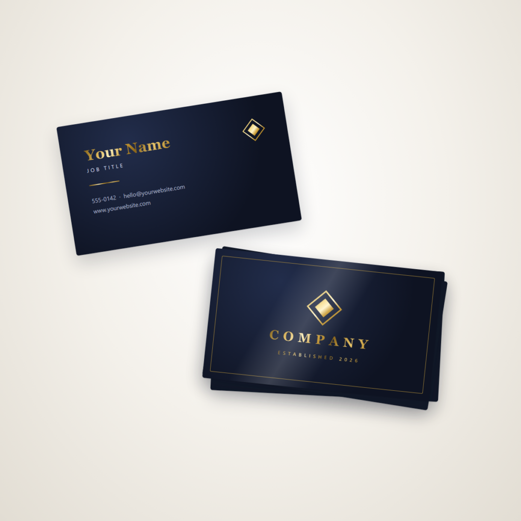 Foil business cards
